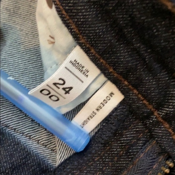 Loft • Dark Wash Modern Straight Jeans - Picture 7 of 8